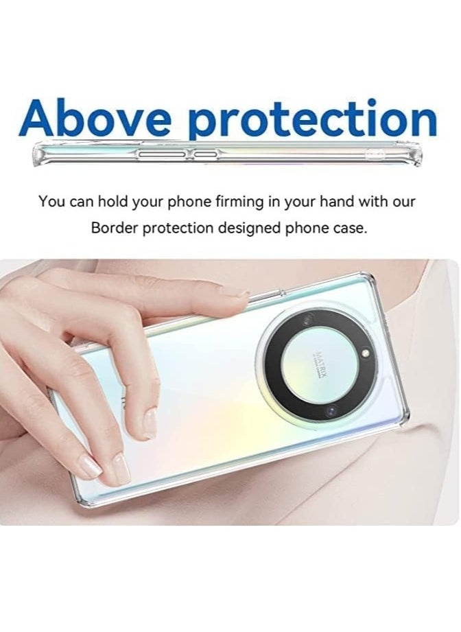 ماركة غير محددة - حافظة متوافقة مع Honor X9b/x50/Honor Magic 6 Lite حافظة كريستالية ناعمة من مادة TPU جل حافظة مرنة من السيليكون المضاد للخدش لحماية الكاميرا غطاء شفاف من مادة TPU - شفاف - Image 1