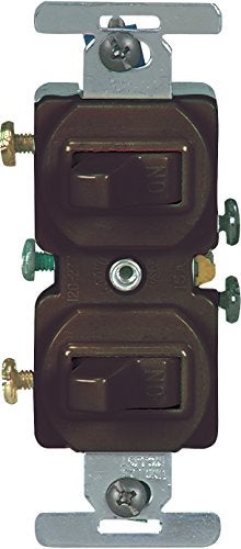 Eaton 271B 15 Amp Commercial Grade Toggle Duplex Switch, Brown - Image 2