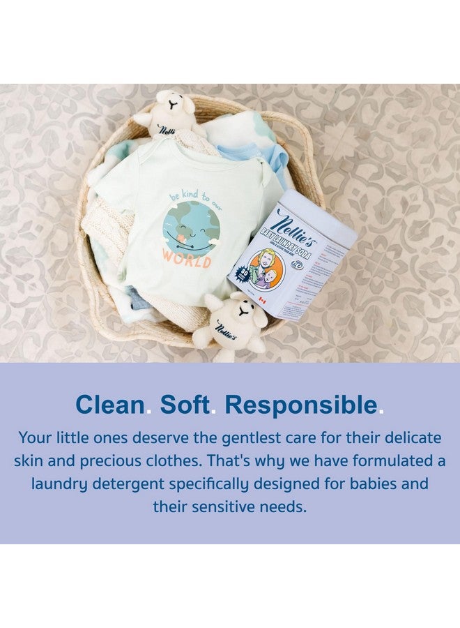 Nellie's All Natural Baby Powder Laundry Detergent Tin (80 Loads) Safe For Infants Sensitive Skin Nontoxic 2.2 Pounds - Image 3