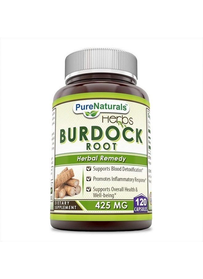 Pure Naturals Burdock Root 425mg 120caps  - Image 1