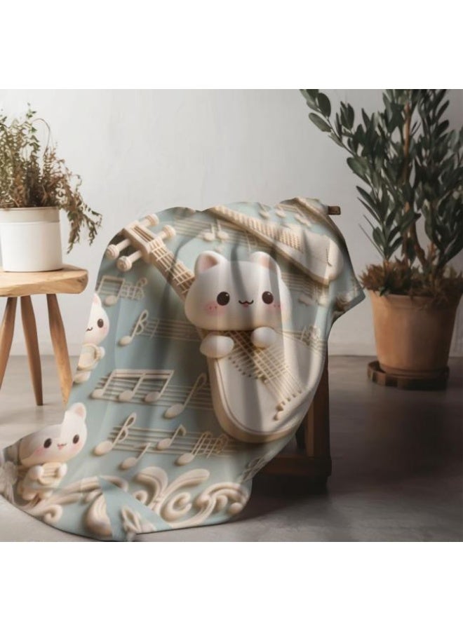 عام بطانية رقيقة من الفانيلا الكرتونية للأطفال أو الطلاب (دافئة ومريحة ومناسبة للنوم والألعاب) 100 سم * 150 سم - 378 - Image 4