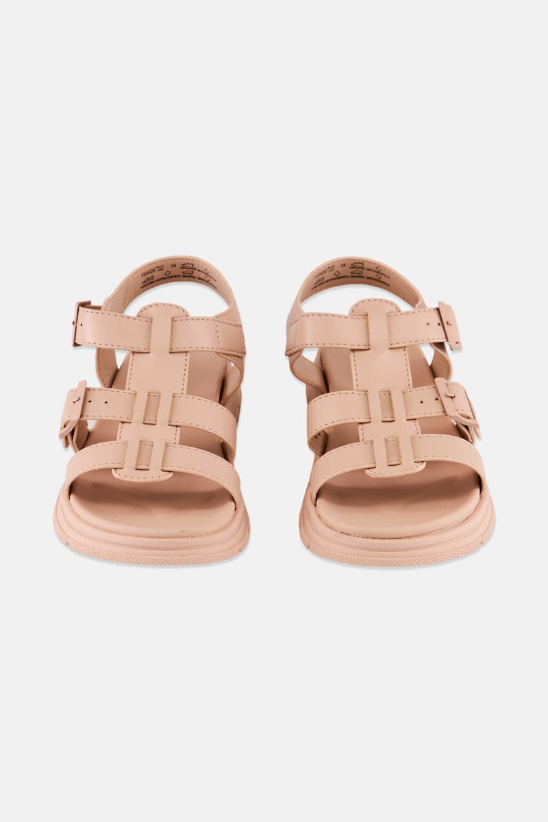 Xti Kids Girls Adjustable Buckle Sandals, Light Pink  - Image 2