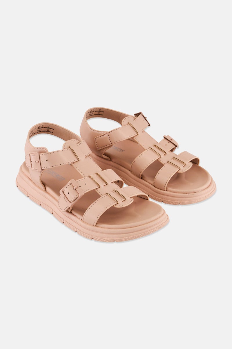 Xti Kids Girls Adjustable Buckle Sandals, Light Pink  - Image 1