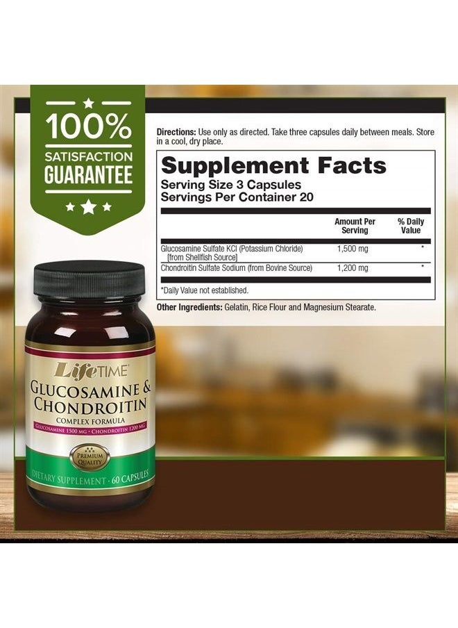 Lifetime Glucosamine Chondroitin Complex | Support Mobility, Joints & Recovery | 1500mg Glucosamine, 1200mg Chondroitin | 60 Capsules  - Image 2