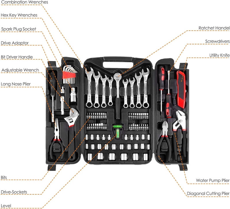 TLGREEN Daily Household Multi-Purpose Toolbox Set, 95 Pieces for Maintenance and DIY - Image 3