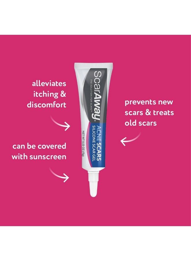 ScarAway Acne Scar Treatment, Clear Silicone Scar Gel, 100% Medical-Grade, Helps Improve Size, Color & Texture of Post-Acne Hypertrophic & Keloid Scars on Face & Body, Water Resistant, 15 grams - Image 2
