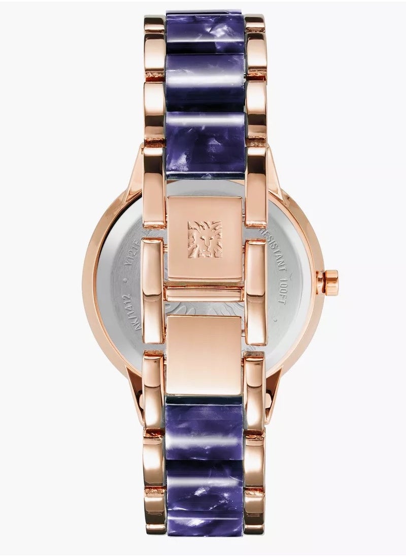ANNE KLEIN - Anne Klein Women's Analog Stainless Steel AK1412NVRG - Image 1