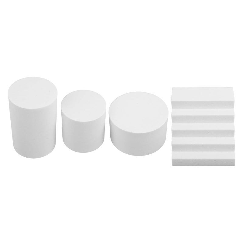 Polished Foam Geometric Cube 4Pcs Set Product Photo Props Round Circles Cosmetic Background Decor - Image 2