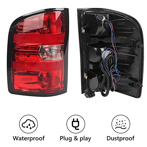 Huray Tail light Assembly for Chevy Silverado 2007-2013 1500 2500 HD 3500 HD OE Style Rear Brake Lamp 25958482 GM2800207 (Left) - Image 2