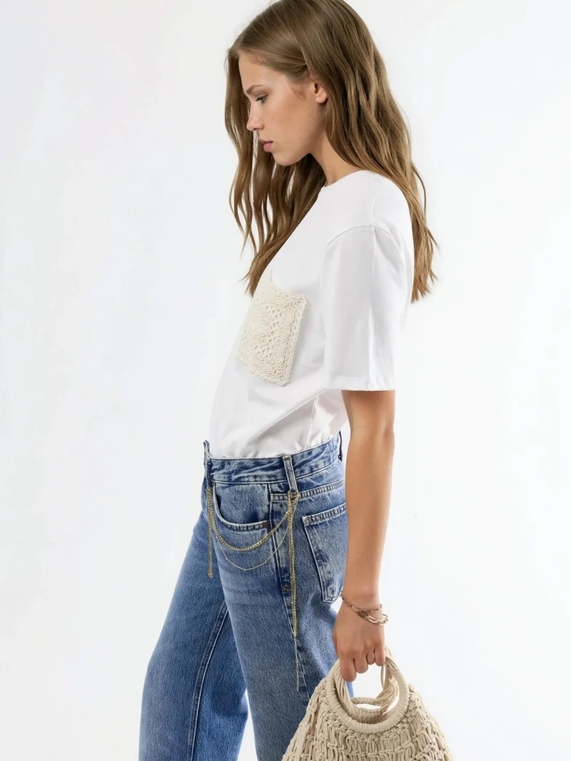 بوسيم BUSEM Crew Neck Pocket T-Shirt
