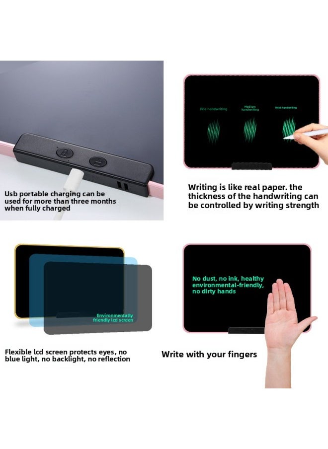 Generic - 16.21.24.28.40 Inch Large Size Double Panel Narrow Frame LCD Drawing Board Charging LCD Writing Board Primary School-Color:Monochrome Handwriting-Specifications:40inch Pastel Double-panel (high-brightness Colorful Handwriting) - Image 1