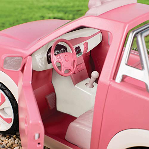 Lori – Pick – Up Truck for Mini Dolls – Pink Car for 6-Inch Dolls – Real Radio & Trailer Hitch – Music & Lights – 3+ Years– Ride & Shine Pickup Truck – Light Pink - Image 3