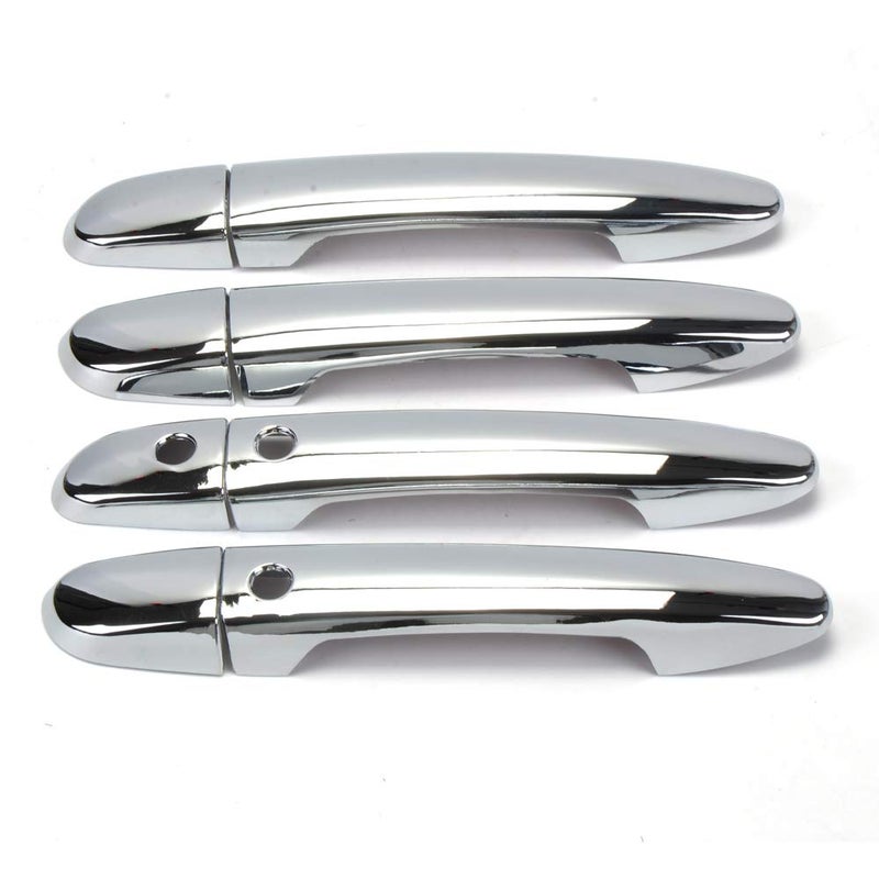 Dreamseek 8Pcs 4 Door Handle Cover Compatible with Mazda2 Mazda3 Mazda6 20132021CX3CX9 20162022 CX5 20132022 Triple Chrome Plated ABS Exterior Molding Protector Trim with Keyless Hole