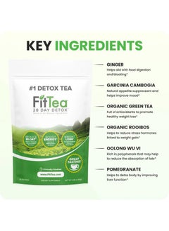Fittea The ORIGINAL Fit Tea 28 Day Detox Tea - Detox Cleanse Tea for Women and Men - Clinically Tested Slim Tea Detox Drink  - Image 2