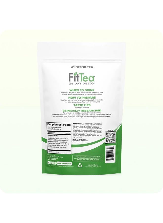 Fittea The ORIGINAL Fit Tea 28 Day Detox Tea - Detox Cleanse Tea for Women and Men - Clinically Tested Slim Tea Detox Drink - Image 5
