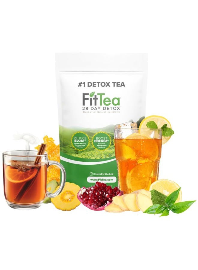 Fittea The ORIGINAL Fit Tea 28 Day Detox Tea - Detox Cleanse Tea for Women and Men - Clinically Tested Slim Tea Detox Drink - Image 1