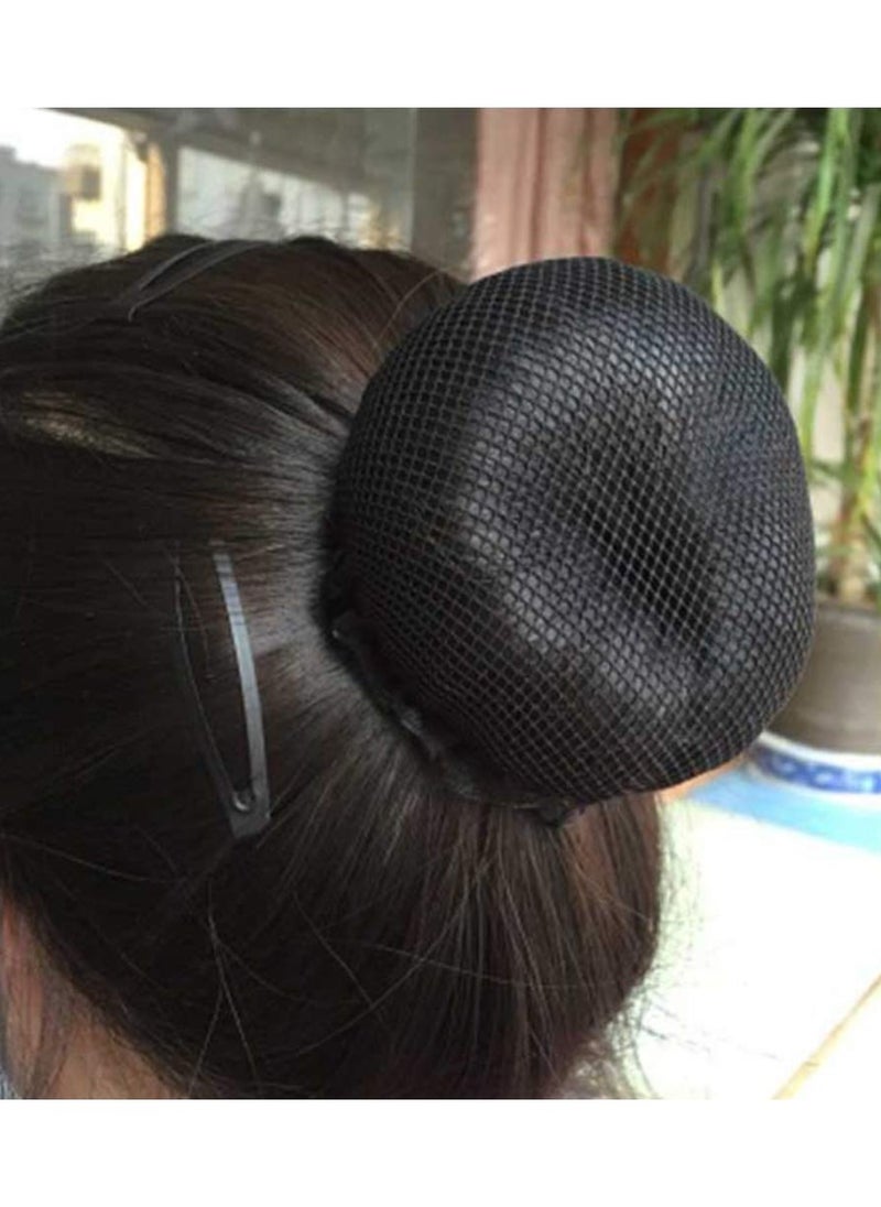 BenQuand Black Bun Hair Nets, Elastic Flower Edge Hairnet for Ballet Bun Cover, Dance Skating Gymnastics Performance Dancers Hair Accessories  - Image 4