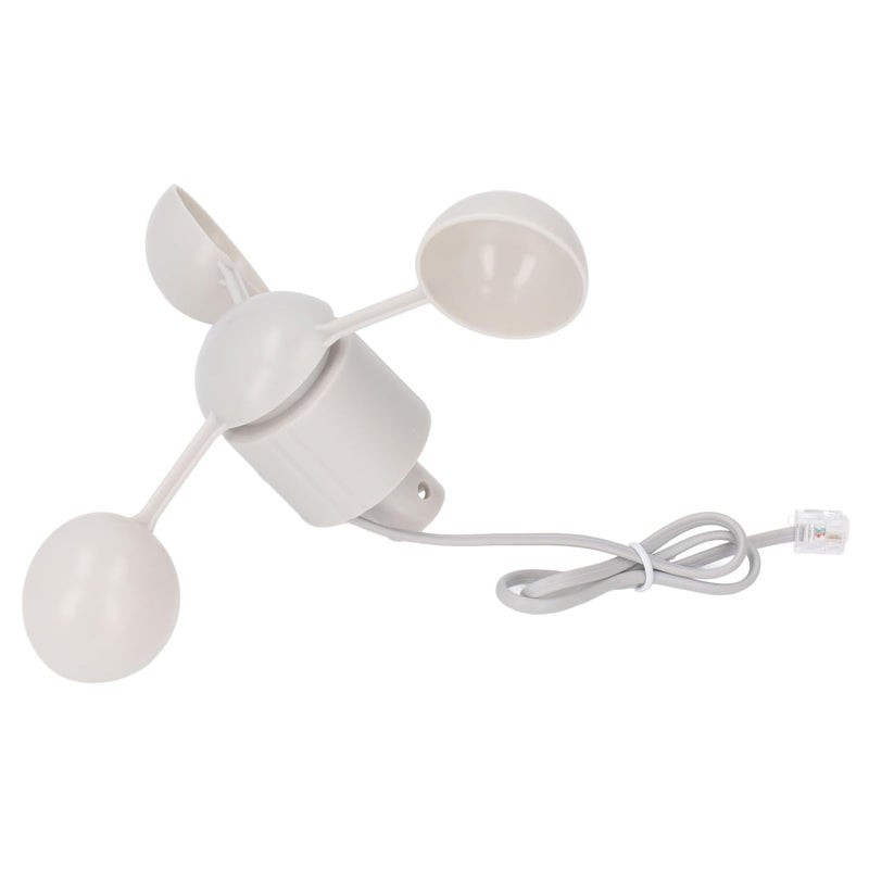 3 كوب مقياس شدة الريح مستشعر سرعة الريح مع موصل RJ11 مادة ABS لمقياس الطقس - Image 5