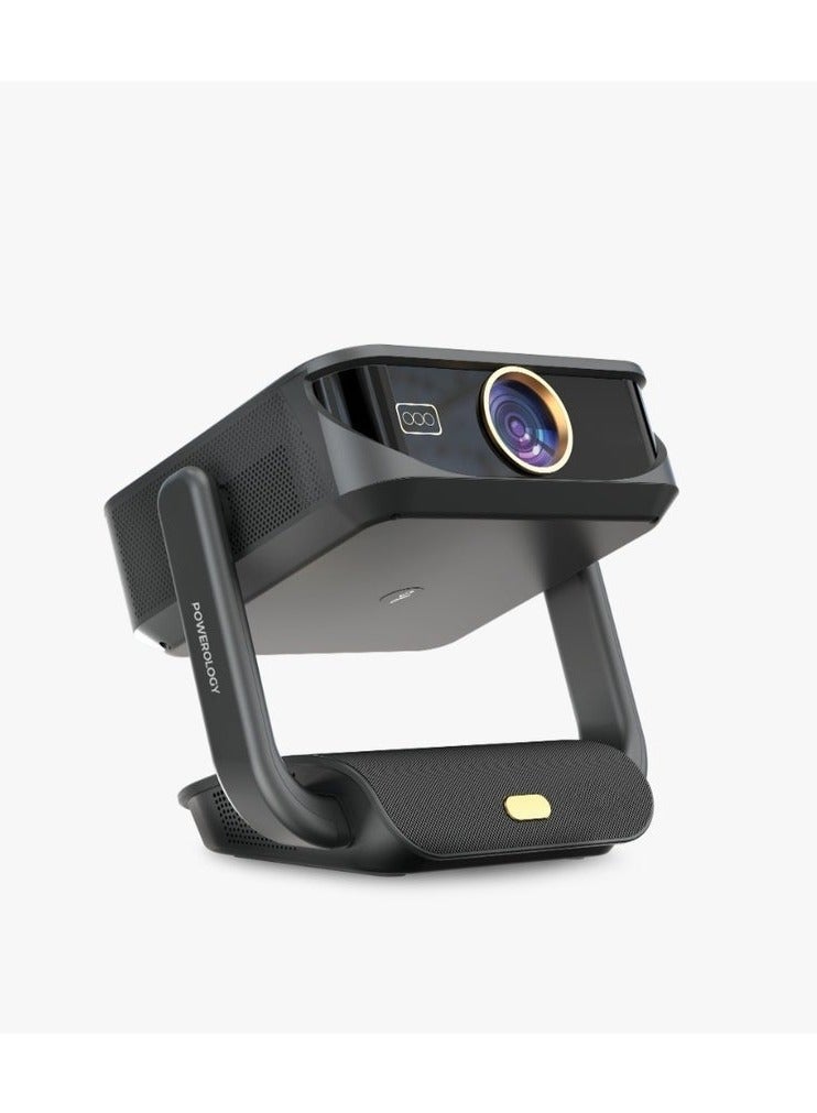 Powerology Pharos Projector With Touch Screen Android 12 / 10.1" IPS Touch Display / Native 1080P Resolution / Android 12 / 250" Projection Size 500 lumens / Auto Keystone & Electric Focus - Gray - Image 2