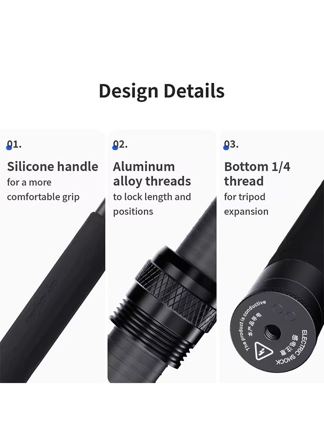 aMagisn aMagisn 3M Invisible Selfie Stick , Carbon Fiber Extended Monopod 118" Long Pole for Gopro Max Insta360 X2 X3 X4 X5 Accessories - Image 4