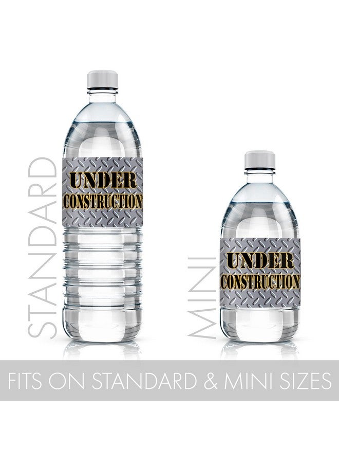 DISTINCTIVS Under Construction Party Water Bottle Labels 24 Stickers - Image 4