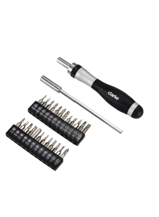 CLARKE TOOLS CLARKE Ratcheting Precision Screwdriver Set 26pcs - Image 2