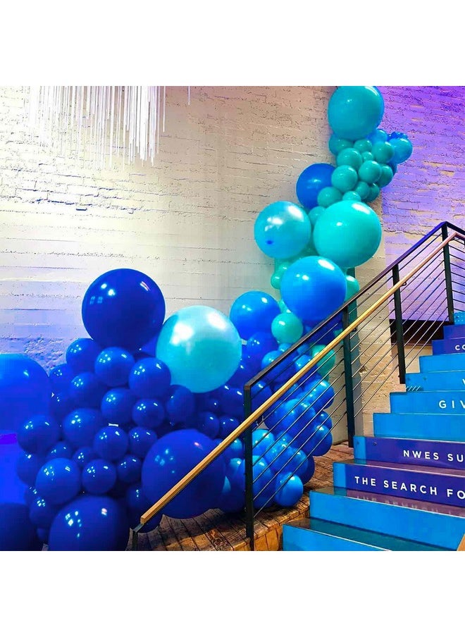 PartyWoo - Royal Blue Balloons 155 Pcs Blue Balloons Different Sizes Pack Of 18 12 10 5 Inch Dark Blue Balloon Arch Kit Balloon Garland For Birthday Graduation Baby Shower Party Decorations Blue-Y59 - Image 1