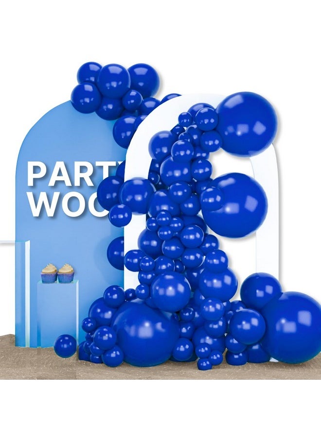 PartyWoo - Royal Blue Balloons 155 Pcs Blue Balloons Different Sizes Pack Of 18 12 10 5 Inch Dark Blue Balloon Arch Kit Balloon Garland For Birthday Graduation Baby Shower Party Decorations Blue-Y59 - Image 1