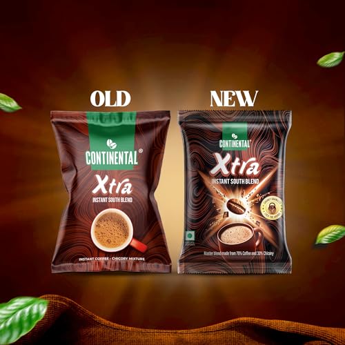 Continental Coffee Continental XTRA Coffe Powder | 400g (8 Coffee Pouch, 50g Per Each) | Medium Roast | Strongest Instant Coffee | South Indian Coffee | BUY 4 + GET 4 FREE - Image 2
