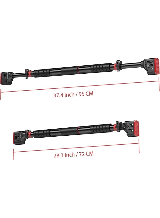 WAMBORY Pull Up Bar Adjustable (72 95cm) Width Locking Mechanism No Screw Mounting Doorway Strength Training Home Gym Upper Body Workout with Max Load 440lbs Non slip - Image 5