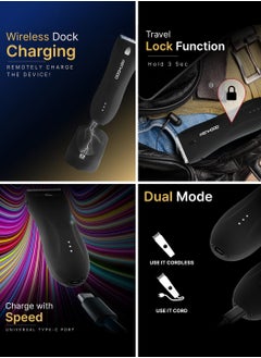 MENHOOD Best Ball Trimmer & Body Grooming Trimmer 1.0 Pro for Men | Male Body Hair Trimmer | IPX7 Waterproof | Wireless Charging with Type-C Support | 150 Min Runtime | 4000K LED Light | Full Body Grooming | Shaver & Razor for Men (Black)  - Image 3