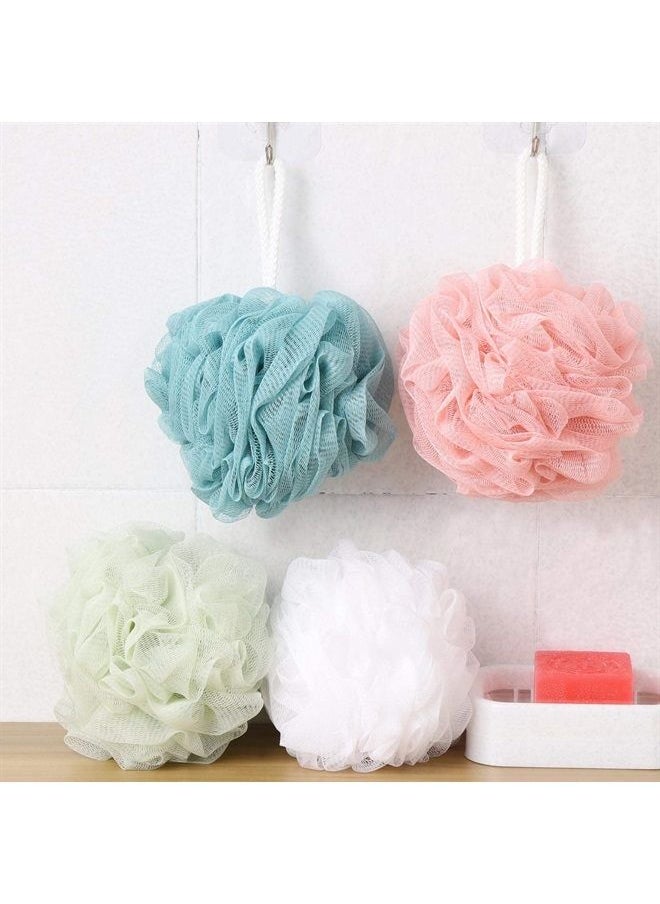 4 Pieces Bath Loofahs Body Puffs for Shower, 60g/pcs Shower Sponges Loofah Sponges Exfoliating