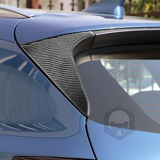 rayihni Real Premium Carbon Fiber Compatible With Mazda Cx5 Cx5 Cx 5 2017 2018 2019 2020 2021 2022 2023 2024 Accessories Car Rear Trunk Window Pillar Post Spoiler Wing Cover Exterior Trim 2Pcs Black - Image 5