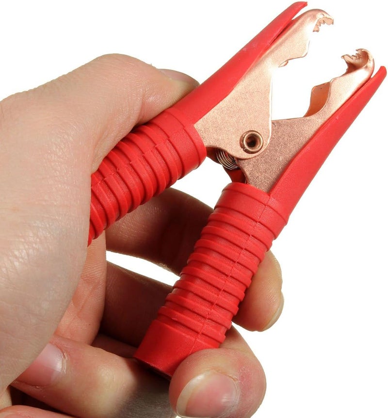 exgoofit Insulated Alligator Clips Durable Heavy Duty Black & Red Boot Metal Spring Loaded Truck Car Battery Electric Test Clips Lead Probe Alligator Clamps (100A 10-PACK) - Image 4