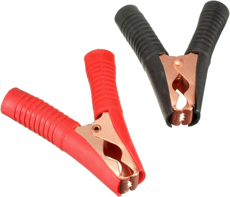 exgoofit Insulated Alligator Clips Durable Heavy Duty Black & Red Boot Metal Spring Loaded Truck Car Battery Electric Test Clips Lead Probe Alligator Clamps (100A 10-PACK) - Image 5
