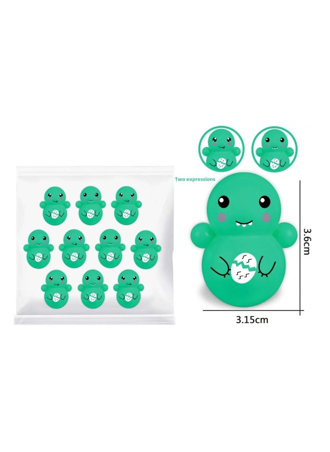 TikTok Same Cartoon Mini Penguin Tiger Blue Fatty Tumbler Toy Children's Educational Gift Desktop Ornaments-Color:Little Monster Tumbler  - Image 1