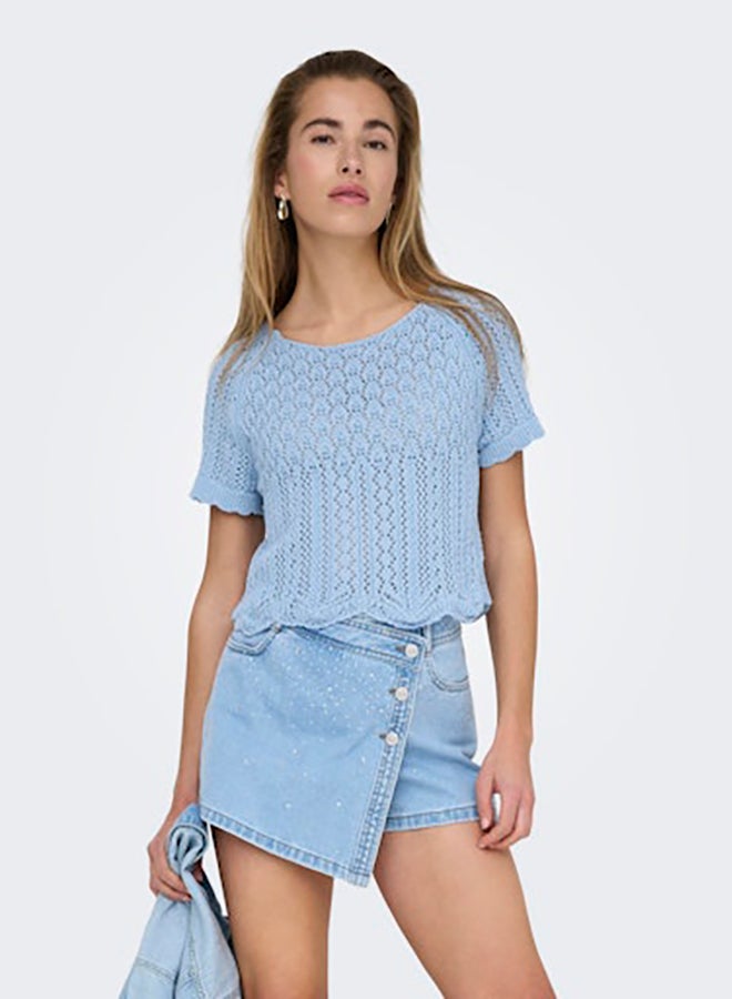ONLY ONLY Womens Nola Life Shortsleeve Pullover Knit  - Image 3