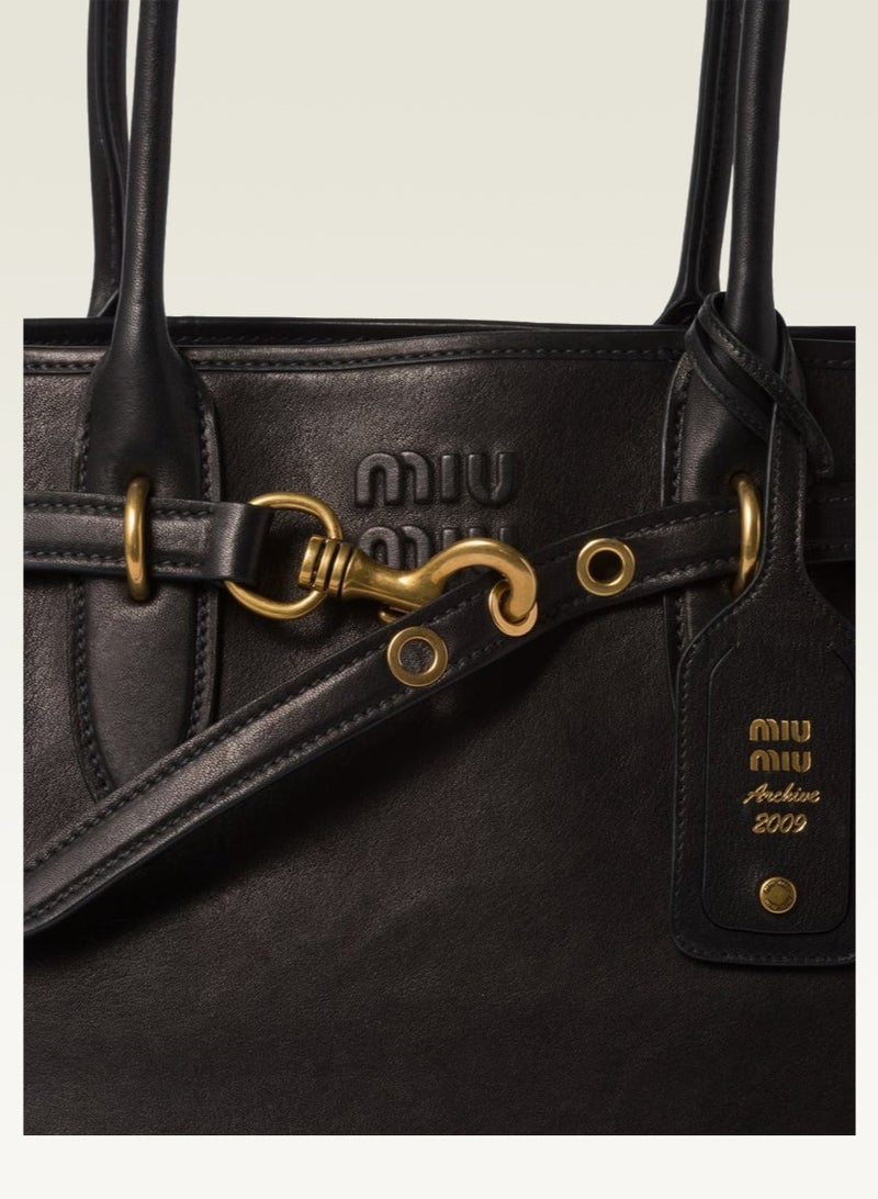 Miu Miu Miu Miu Miu Miu Lady Aventure Nappa Sheep Leather Large Handbag - Image 5