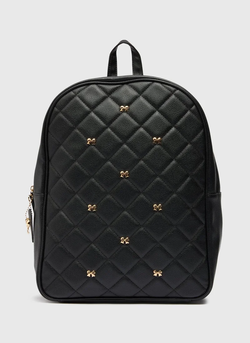 ماتلان Girls Black Bow Backpack