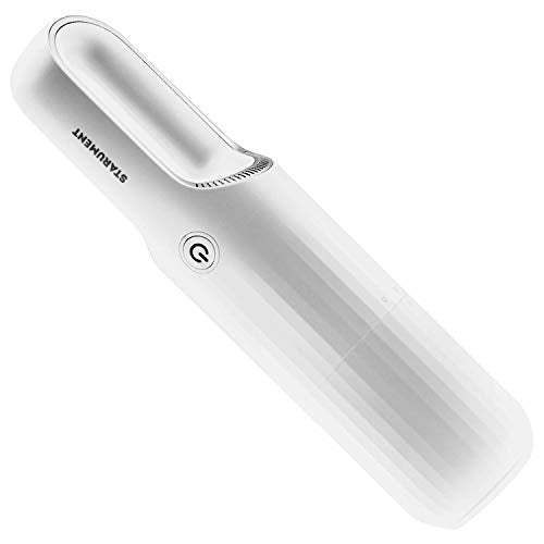 STARUMENT Portable Hand Vacuum Cleaner Handheld Cordless Cleaner for Dust Pet Hair Dirt, Home, Car Interior, Lightweight, Easy to Use, Compact Design Battery Rechargeable with USB-C Cable White - Image 1