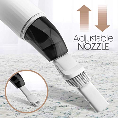 STARUMENT Portable Hand Vacuum Cleaner Handheld Cordless Cleaner for Dust Pet Hair Dirt, Home, Car Interior, Lightweight, Easy to Use, Compact Design Battery Rechargeable with USB-C Cable White - Image 5