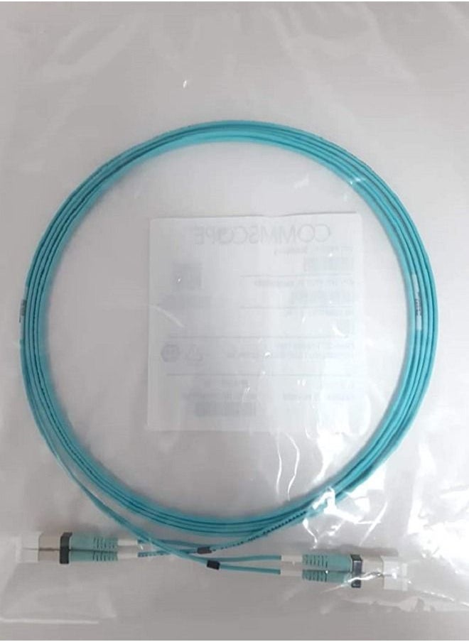 Commscope - CommScope fiber optic patch cord, LC to LC, OM3, twin zip, 3 m, aqua multi mode - Image 1