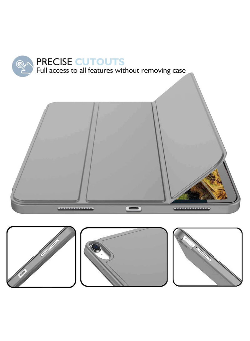 Wtech Apple iPad 10 2022 10.9 Inch 10th Generation 2022 / Apple iPad 11th Gen 2025 / Apple iPad 11-inch (A16) 2025 Smart Flip Auto Wake / Sleep with Pen Holder Back Case Cover - Grey - Image 5