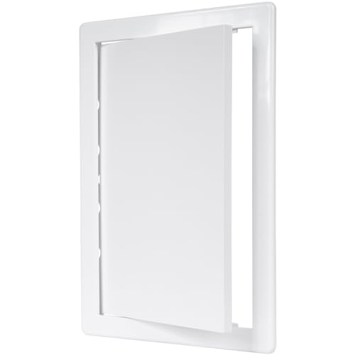 ECOPRO VENT لوحة وصول بلاستيكية بيضاء ECOPRO 8" x 12". لوحة باب عمود الخدمة. لوحة وصول للسباكة، الكهرباء، التدفئة، إنذار الجدران للجدران الجافة. غطاء فتحة وصول خدمات الحمام. - Image 1