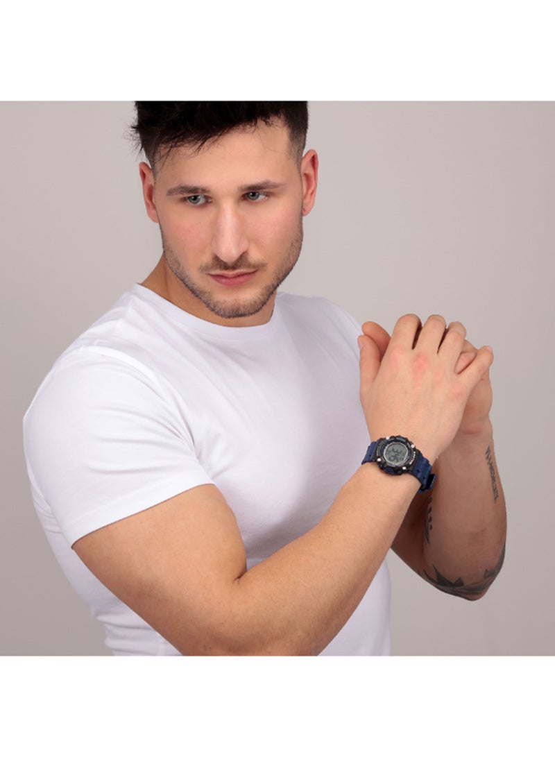 Sector EX-32 40MM DIGITAL BLUE PU STRAP - Image 4