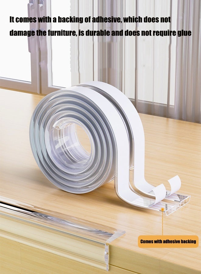 شريط أمان للأطفال 2M مضاد للتصادم ، شريط حماية حافة الأمان ، شريط حماية حافة الطاولة ، وسادة واقية ضد الصدمات للأطفال ، ظهر مع مادة لاصقة لتجنب اصطدام زاوية الطاولة - Image 4