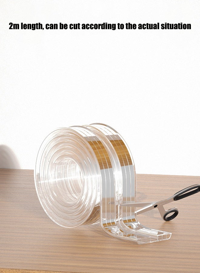 شريط أمان للأطفال 2M مضاد للتصادم ، شريط حماية حافة الأمان ، شريط حماية حافة الطاولة ، وسادة واقية ضد الصدمات للأطفال ، ظهر مع مادة لاصقة لتجنب اصطدام زاوية الطاولة - Image 3