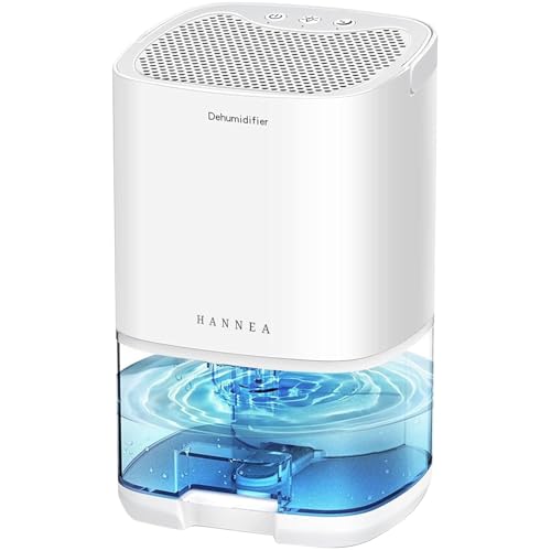 HANNEA® Dehumidifier Daily Dehumidification Capacity Up to 350ML Dehumidifier for Room Moisture for Spaces Between 50-280 ft² for Wardrobe, Basement, Bedroom Full of Water Auto Shut Off - Image 1