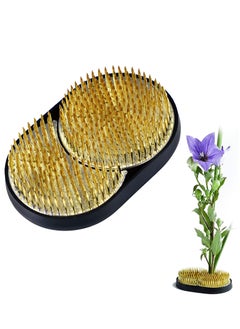 Excefore Flower Frogs Plants Decor Ikebana Sun and Moon Floral Frogs Stainless Steel Fixed Pin Holder Japanese Arrangement Tool Vase Decor 108 x 67 mm Vintage  - Image 1