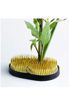 Excefore Flower Frogs Plants Decor Ikebana Sun and Moon Floral Frogs Stainless Steel Fixed Pin Holder Japanese Arrangement Tool Vase Decor 108 x 67 mm Vintage  - Image 3